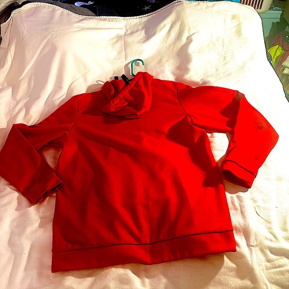 Nike Dri Fit red hoodie size large 100% polyester - Picture 5 of 5